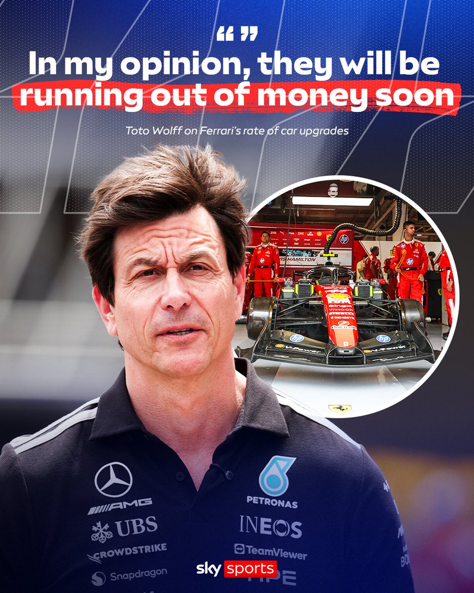 SkySportsF1's tweet photo. Will Ferrari be able to maintain their current scale of car development? 🤔💰 https://t.co/I9SdWjUgWW