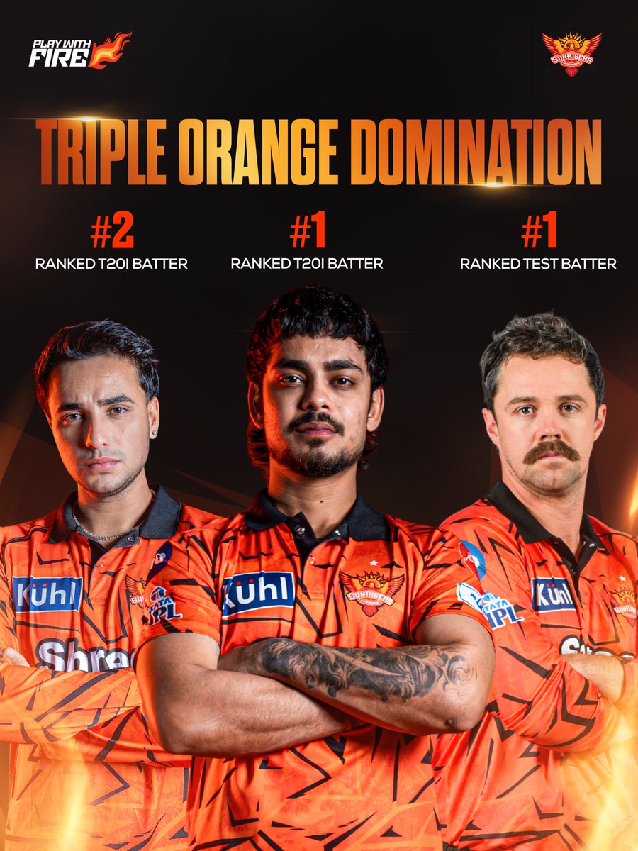SunRisers's tweet photo. Rising above the rest 💪🧡 https://t.co/eCPvK8di3O