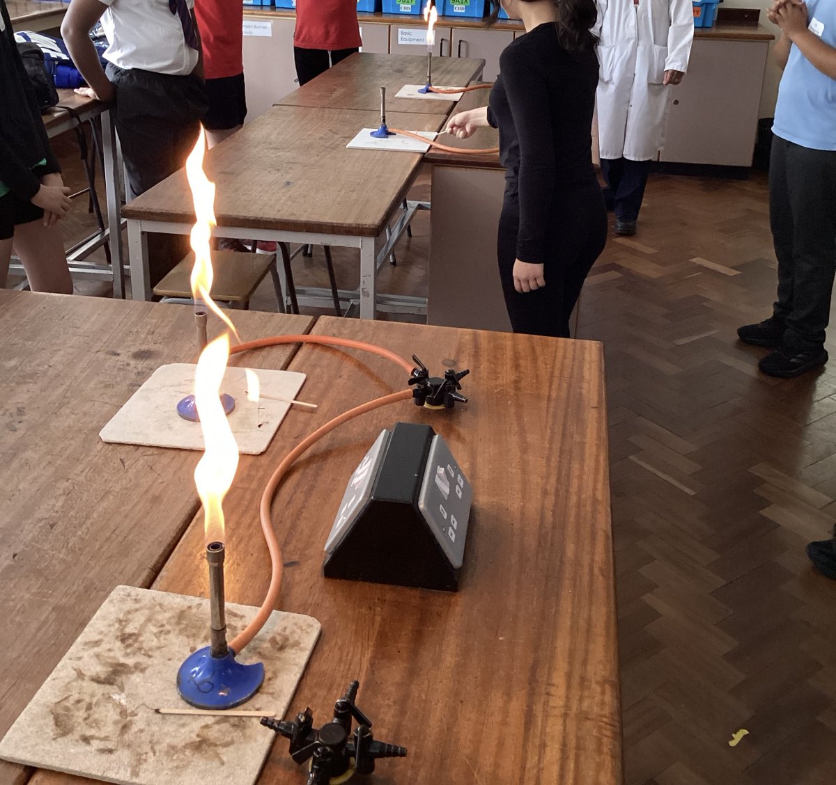 TRSSchool's tweet photo. Year 6 loved getting to grips with the bunsen burners in science 🔥 #dreambig #workwell #beextraordinary https://t.co/A0twtr564P