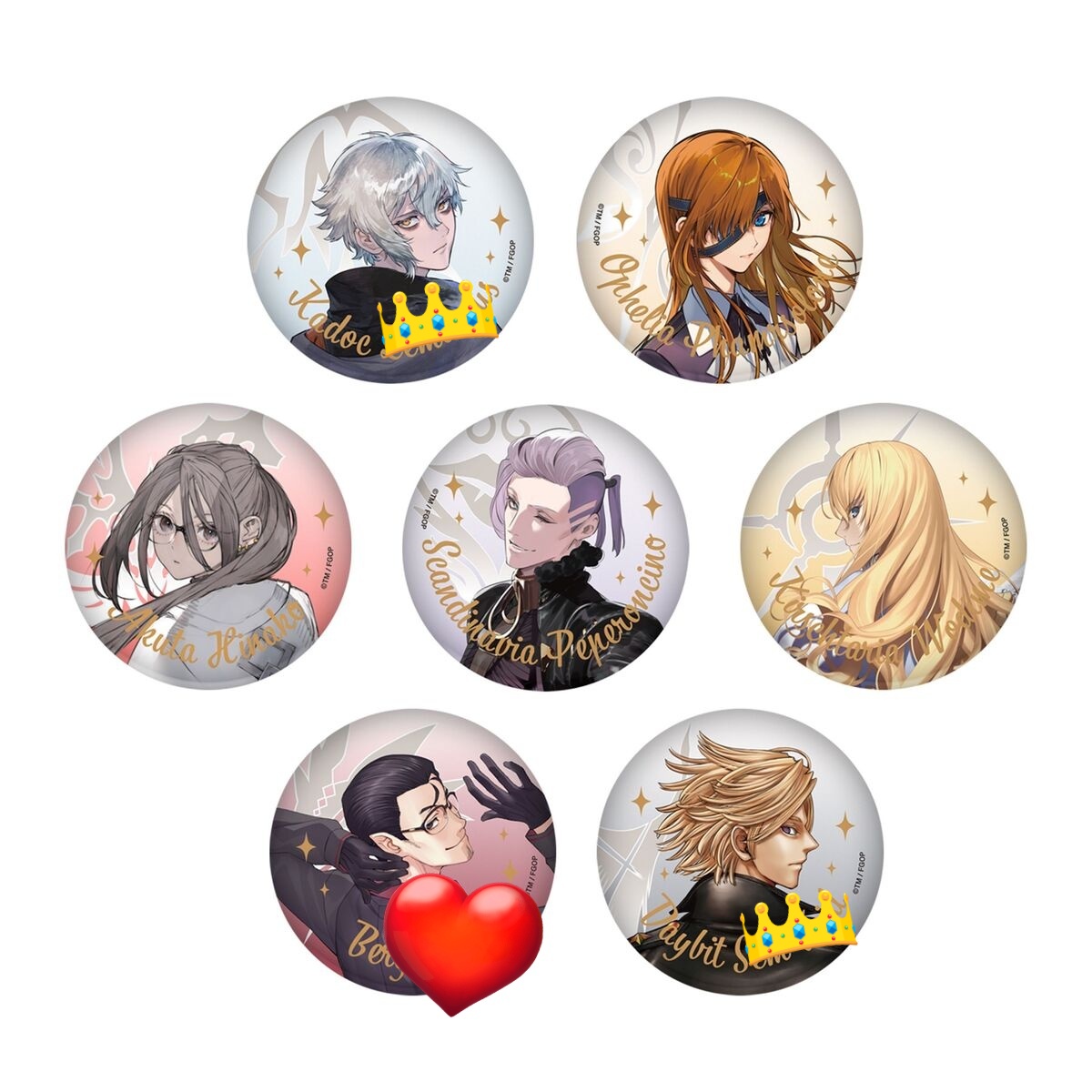 交換］FGO 星見の回廊 クリプター ジュエリー缶バッジ 譲：画像参照 求