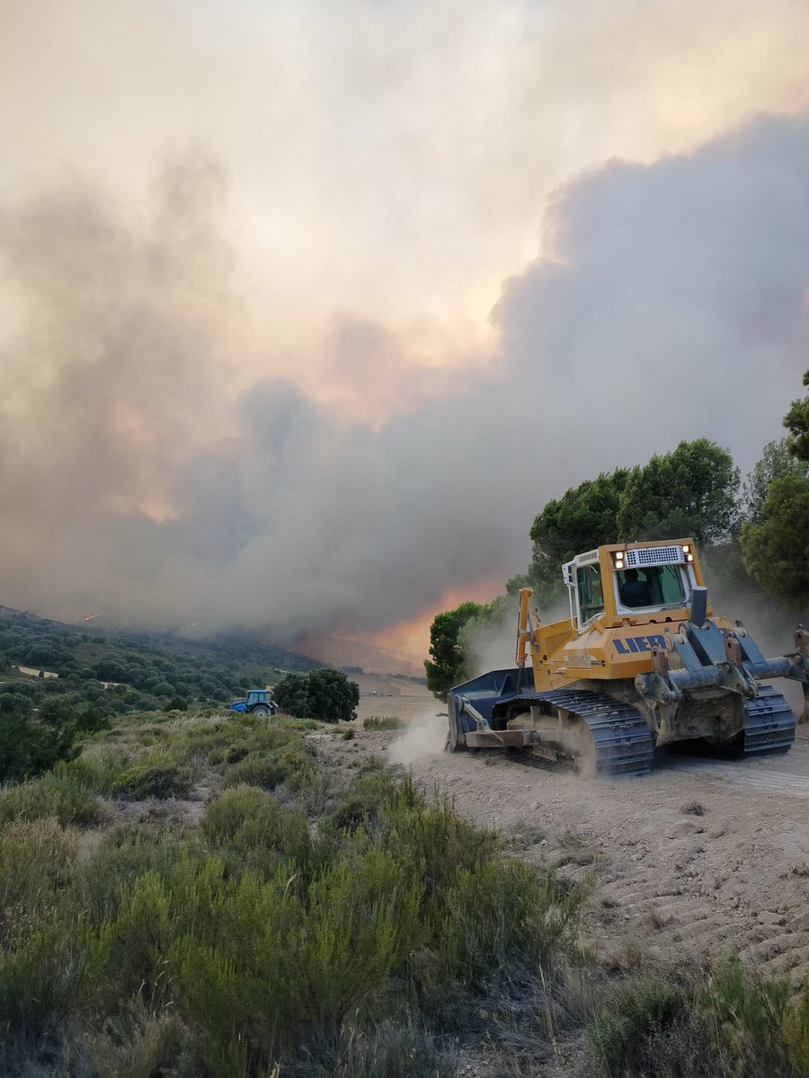 EMIF_IIFF's tweet photo. Os enviamos imagenes de los @EMIF_IIFF de batallon de BIEM IV @UMEgob y @IIFFAragon em el #IFTamarite de Litera el 25 de junio . Hasta 5 equipos trabajaron en el incendio. https://t.co/qkpGWIT3S3