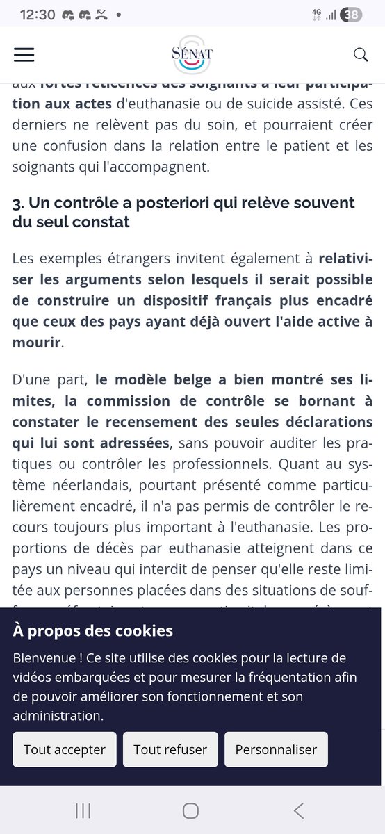 Eumenarion's tweet photo. @27Normandi78584 @Dr_Zoe_ C'est pas elle qui le dit: c'est le Senat
Dans son rapport qui document les cas belge et néerlandais de l'aide à mourrir.
https://t.co/2AzQP0o327