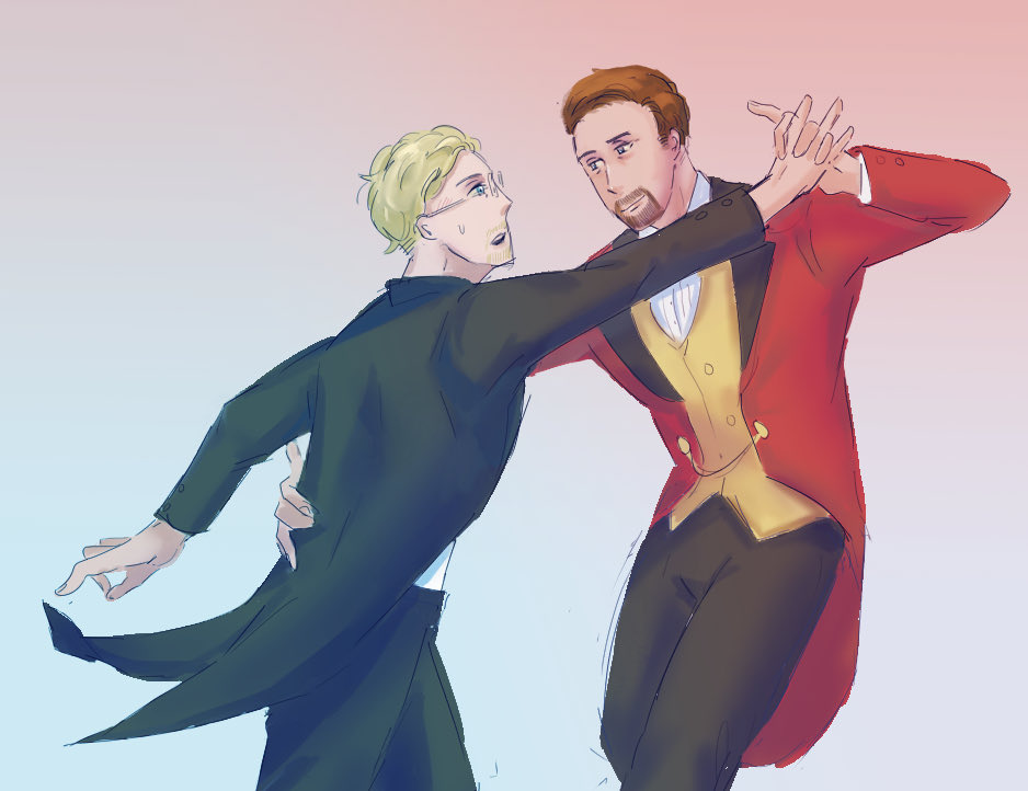 heartknotdevil's tweet photo. #sixgrace 6️⃣🦊 circus au where
Six as ringmaster and Grace as magician https://t.co/A63VYEF0iy