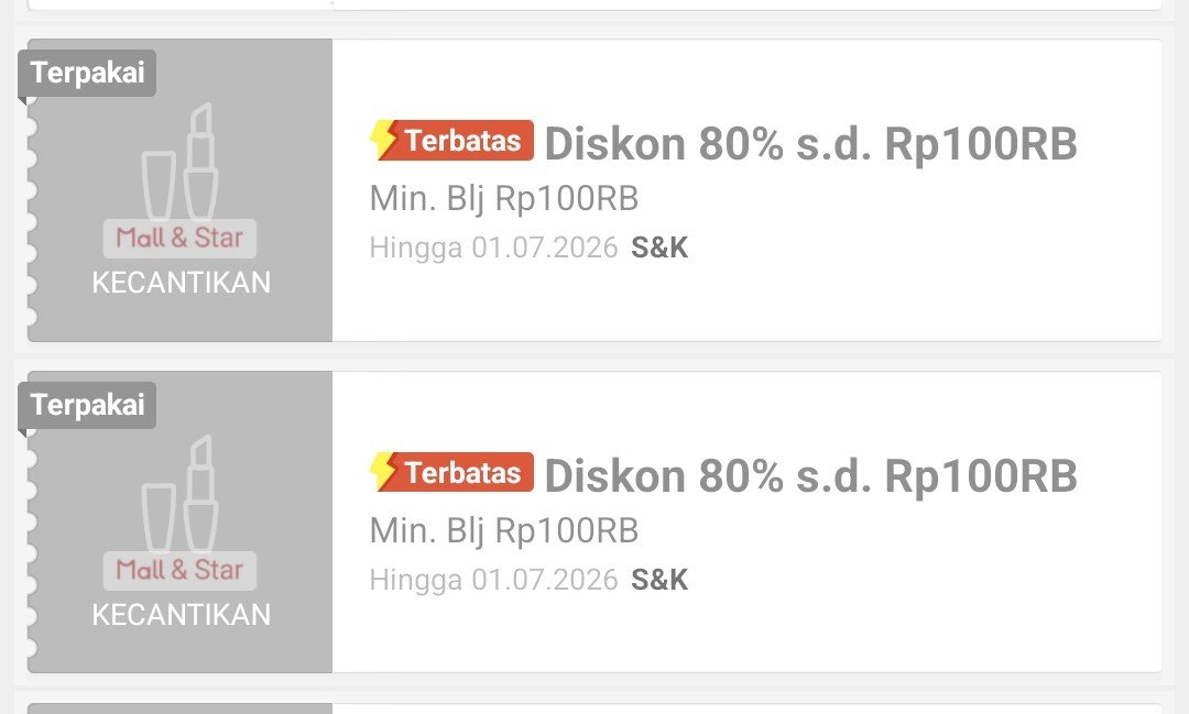 CheckOutLagi12's tweet photo. 2/3 Voucher Beauty MasyaAllah 🤩
#shopee https://t.co/J17xiZYqLZ