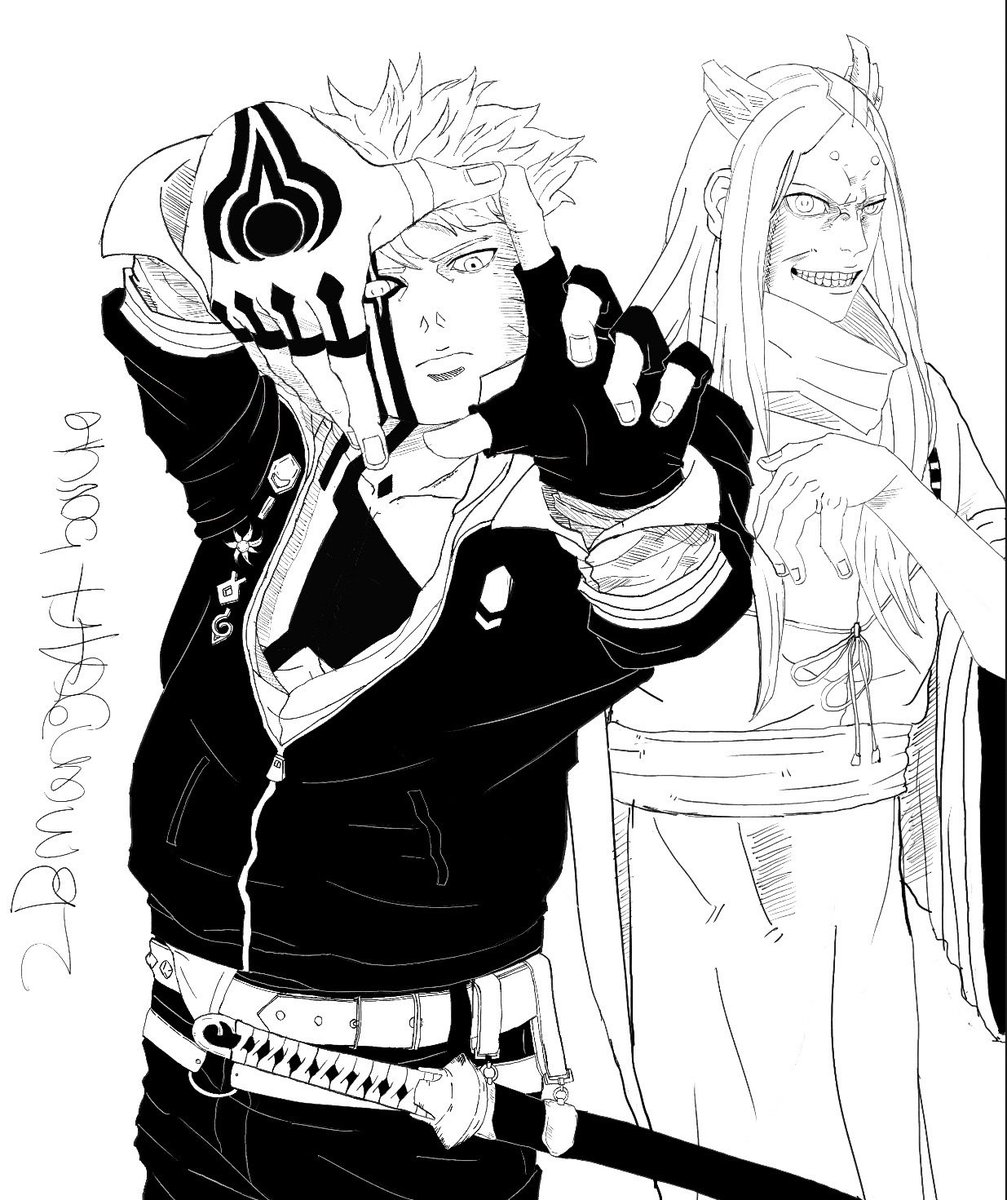 MangoArtsKEK's tweet photo. And it’s all done!  Boruto and Momoshiki!

#Boruto #borutotwobluevortex https://t.co/zcMvE686b2