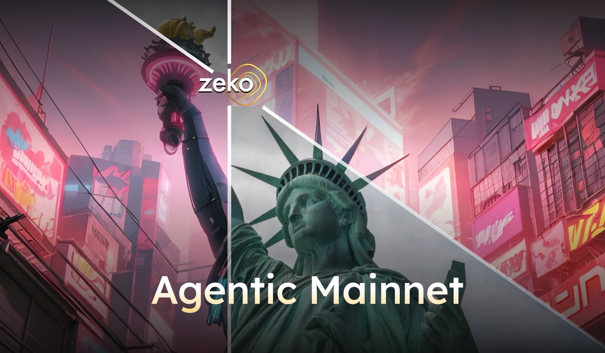 ZekoLabs's tweet photo. Zeko Agentic Mainnet is Live 🚀  

🤖 AI Agents are autonomous operators in the real world. But today's internet wasn't designed for agents to coordinate, access private data, prove their work, and transact securely.  

☑️ That's why we built Zeko

This is the first production infrastructure enabling AI agents to operate across the internet: private and scalable execution, verifiable computation, sovereign deployment, instant transaction confirmation, and cross-chain stablecoin micropayments. 

https://t.co/nd5D29C8eL