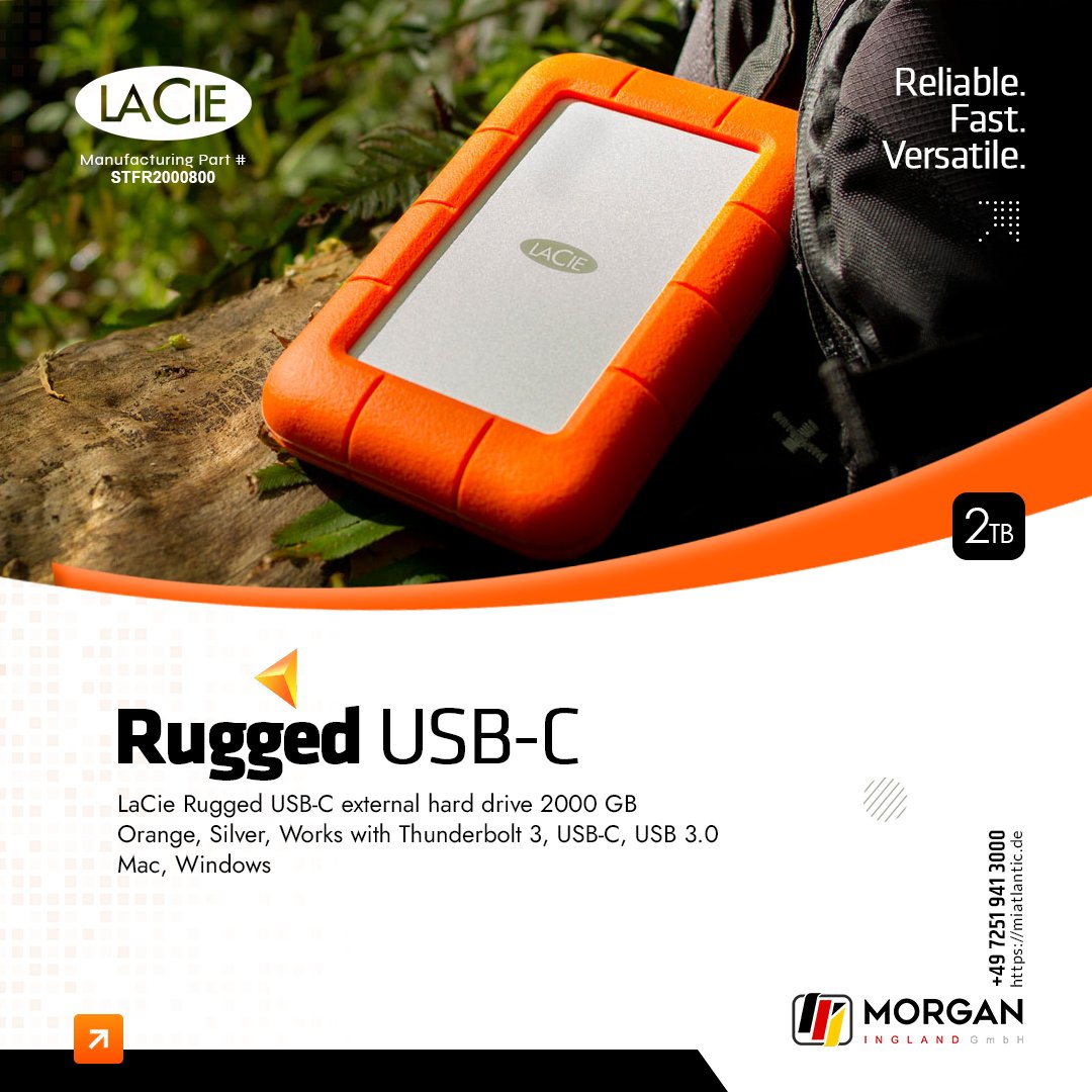 morganingland_'s tweet photo. 📢 LaCie Rugged USB-C external hard drive 2000 GB Orange,Silver
📦 Ready to ship. Limited stock available!
info@miatlantic.de | +49 7251 941 3000
🔗 https://t.co/PjXECHZV1a
#MIATLANTIC #LaCie #ExternalHardDrive #USBTypeC #DataStorage #PortableStorage #wts #instock #germany https://t.co/60YBzKAPEz