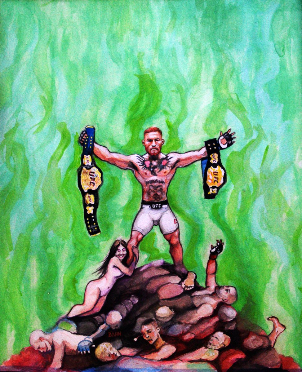 warriorbahn's tweet photo. Painted this back in 2016, since @TheNotoriousMMA is fighting next week, good time to post @ufc https://t.co/CdrmYMaRbb