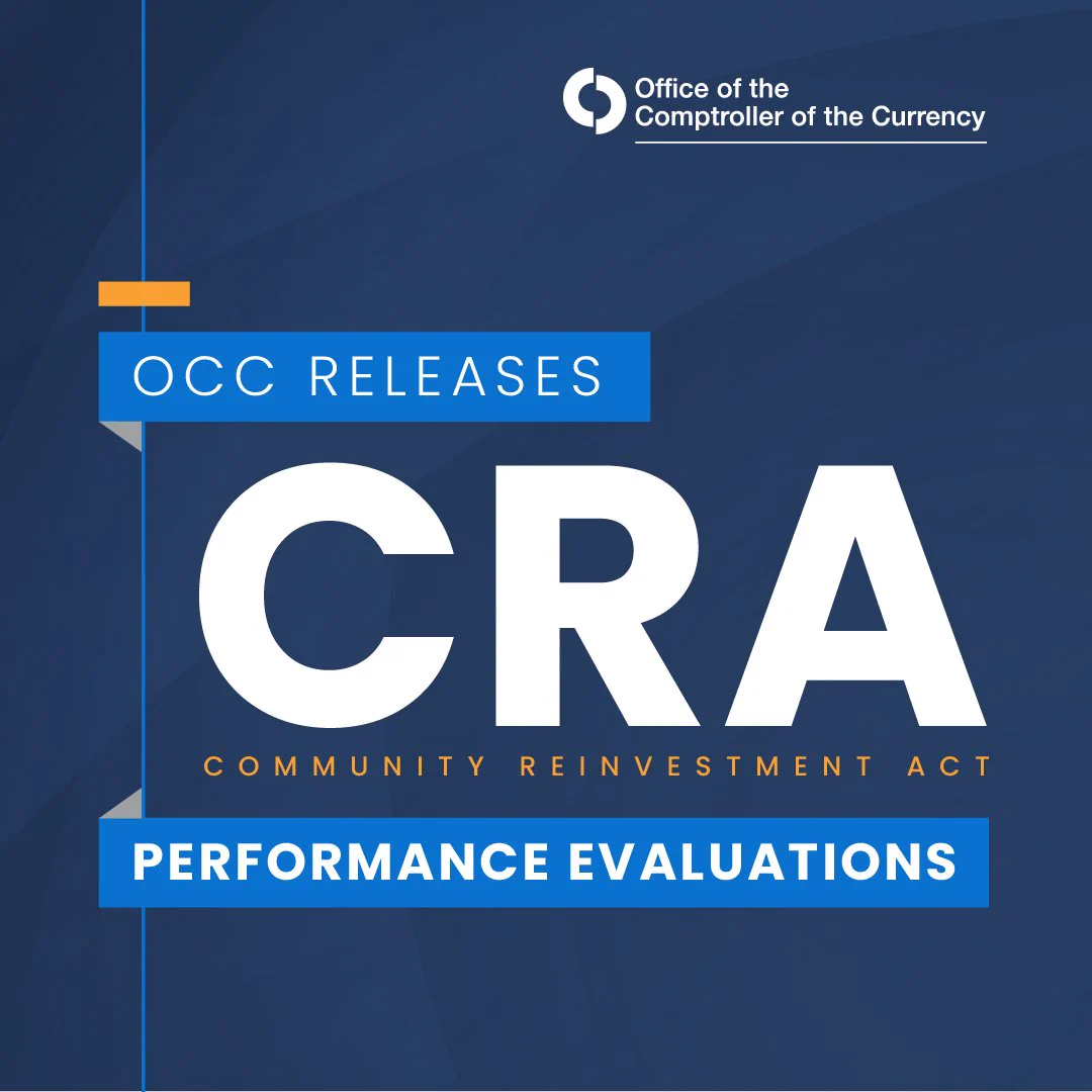 OCC Release CRA Community Reinvestment Act Performance Evaluations