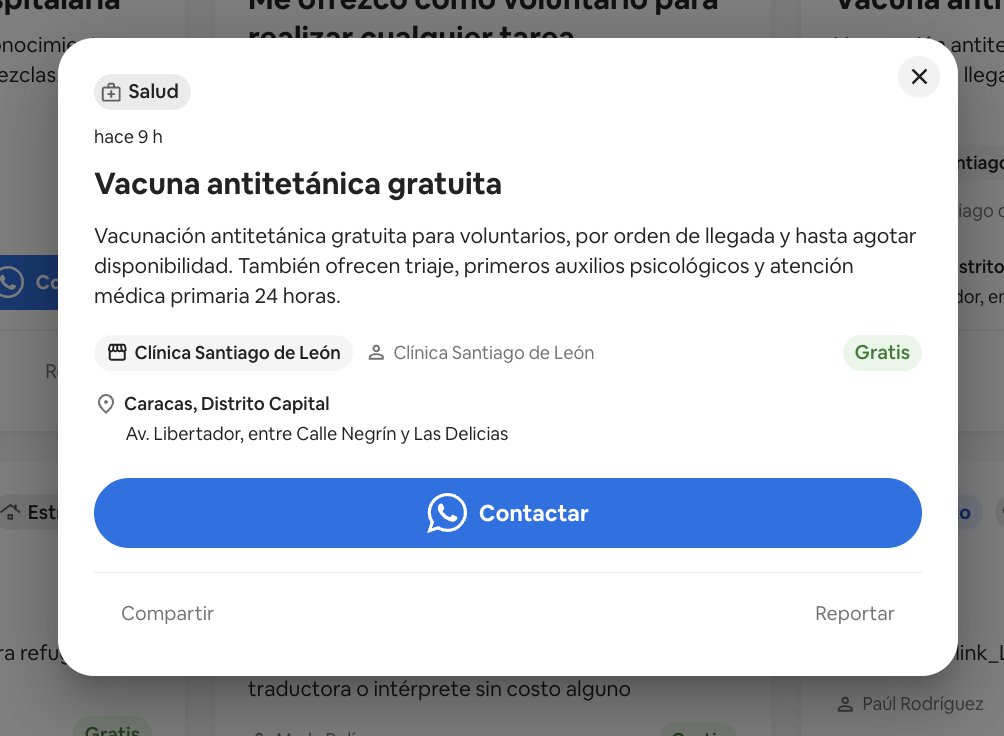 weplash's tweet photo. Vacuna antitetánica gratis para voluntarios.

La Clínica Santiago de León vacuna por orden de llegada hasta agotar disponibilidad. También ofrecen triaje, primeros auxilios psicológicos y atención médica primaria las 24 horas.

📍 Caracas - Av. Libertador, entre Calle Negrín y Las Delicias

Contacto directo abajo 👇