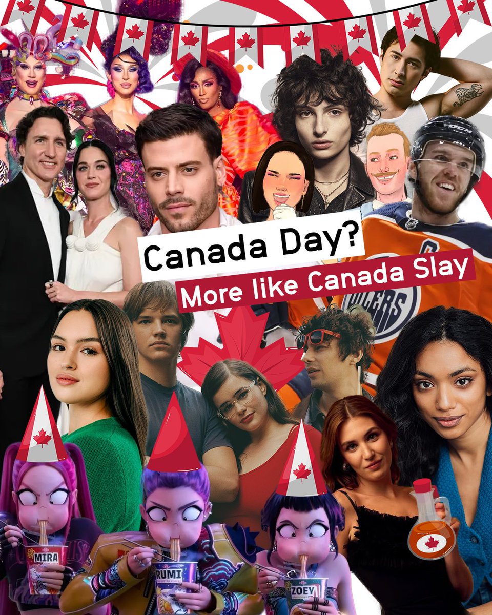 HRivalryFRA's tweet photo. It's Canada Day today 🇨🇦

MadeNous made a post celebrating canadians in the entertainment industry that highlight the best of Canada through their art. It features our actors from #HeatedRivalry of course : Sophie Nélisse, François Arnaud, Hudson Williams, Nadine Bhabha 🌟 https://t.co/srl4ECOwC5