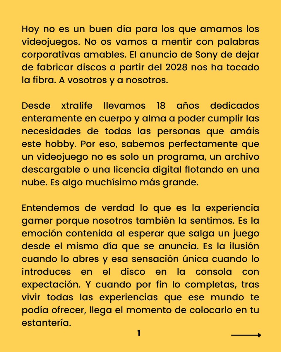 xtralife_es's tweet photo. Comunicado oficial del equipo de xtralife: Nuestro corazón es físico. https://t.co/bZ0AFZhqJl