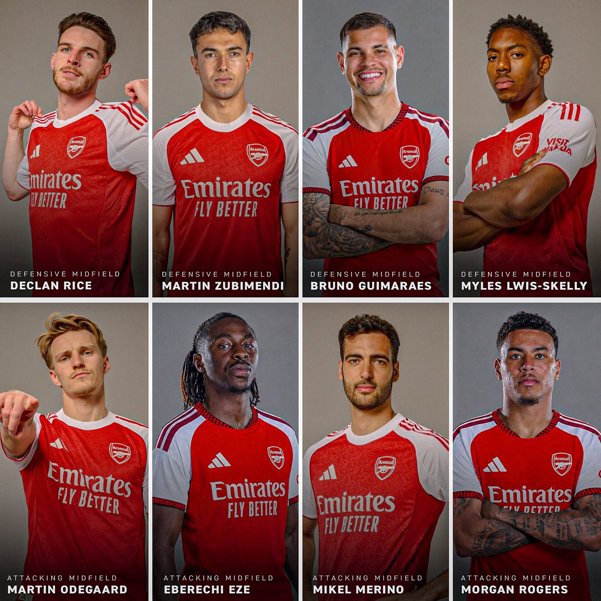 now_arsenaI's tweet photo. Is this midfield good enough to help Arsenal retain the Premier League title for the first time ever next season?

🏴󠁧󠁢󠁥󠁮󠁧󠁿 Declan Rice
🇪🇸 Martin Zubimendi
🇧🇷 Bruno Guimaraes
🏴󠁧󠁢󠁥󠁮󠁧󠁿 Myles Lewis-Skelly
🇳🇴 Martin Ødegaard
🏴󠁧󠁢󠁥󠁮󠁧󠁿 Eberechi Eze
🇪🇸 Mikel Merino
🏴󠁧󠁢󠁥󠁮󠁧󠁿 Morgan Rogers

In my opinion, you’ll struggle to find better depth in midfield in world football if Arsenal can pull this transfer window off.