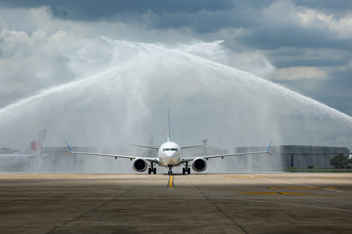 airwaysmagazine's tweet photo. 🔴  flydubai launched daily Dubai–Bangkok Don Mueang (DMK) flights on 1 July 2026 using Boeing 737 MAX aircraft, expanding Thailand operations alongside Krabi. Operated via Emirates codeshare, the service increases seat capacity and daily frequency between DXB and DMK. https://t.co/qK7225Dqcz