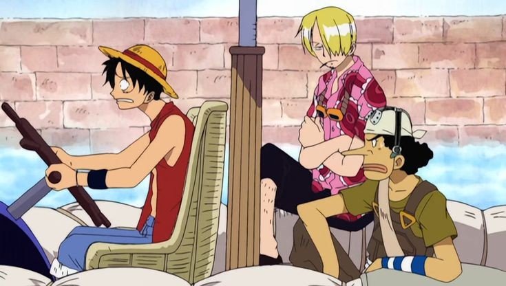 pixelsushis's tweet photo. Why are they making Luffy drive this 😭 https://t.co/6iLsJqzBue