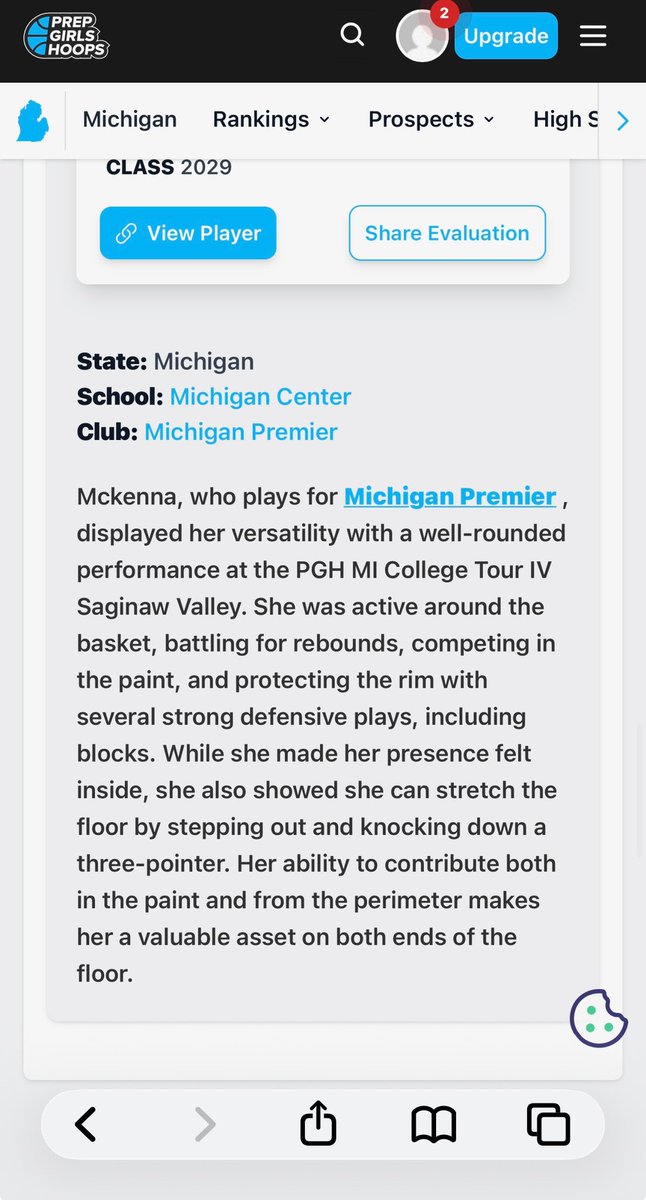 MckennaCorts's tweet photo. Thank you @pgh_Danyle for the write up! @MCGirlsHoops1 @MIpremierbball @MiPremier029 @MichHSBball https://t.co/kOXaTDYla2