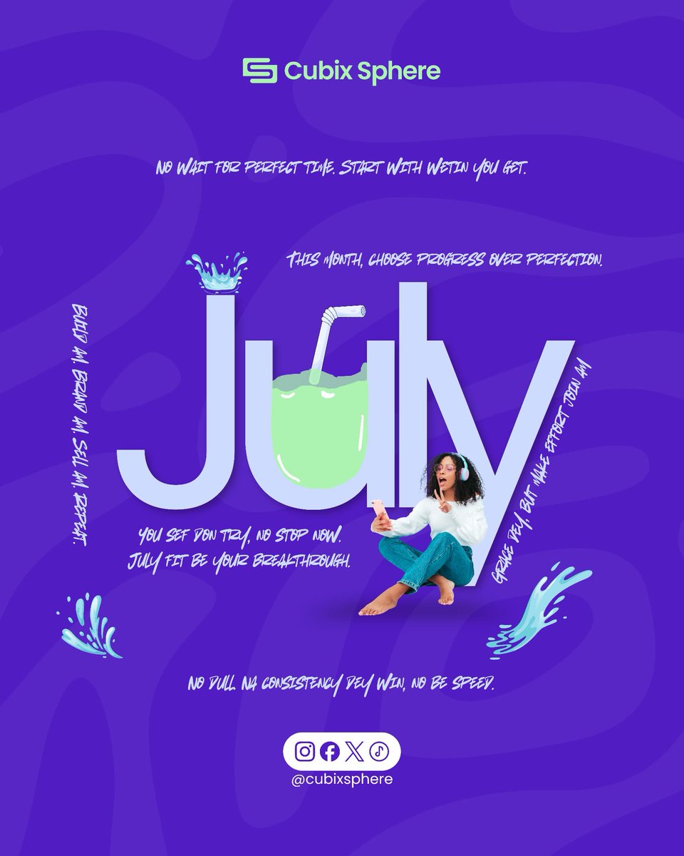 cubixsphere's tweet photo. A new month. A fresh opportunity.
Don't wait for perfect conditions start where you are, use what you have, and stay consistent.
Here's to growth, progress, and making every day count.
Welcome to July. 💜
#HelloJuly #CubixSphere #Growth #Progress https://t.co/fp7gutbItd