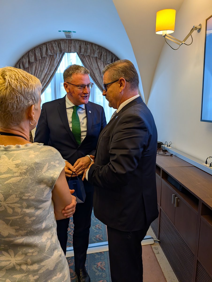IrlEmbPrague's tweet photo. 🏛️Ambassador Gibbons visited @SenatCZ to officially present the priorities of the Irish Presidency to the Committee on EU Affairs. We had a productive discussion, with a focus on Competitiveness, Values, and Security.

#Ireland2026EU https://t.co/QA5eNruFcr