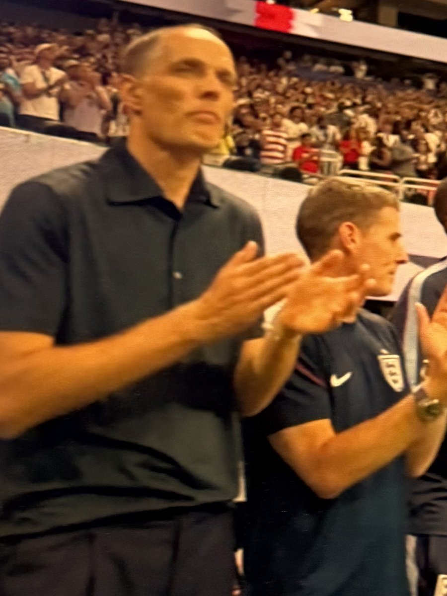 UKFootyBible's tweet photo. Once again Tuchel refused to take part in the national anthem. It’s starting to really concern me as to whether this is the right man for the job 🏴󠁧󠁢󠁥󠁮󠁧󠁿

Or is he more concerned about Germany being eliminated the other night? 🤔 https://t.co/MAZYgyeqah