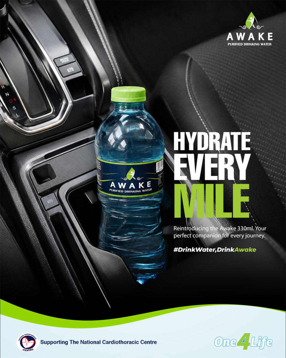 awakewatergh's tweet photo. Staying hydrated behind the wheel keeps you sharp. Awake is the perfect partner to stay right by your side and keep you refreshed every single mile. Stay safe as you navigate your daily routine!
#AwakeWater #RepublicDay #StayAwake #drinkawake #ghana #staysafe https://t.co/MHfr0JuYbj