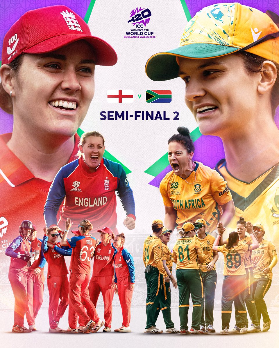 T20WorldCup's tweet photo. 𝑨 𝒇𝒆𝒊𝒔𝒕𝒚 𝒇𝒂𝒄𝒆-𝒐𝒇𝒇 𝒐𝒏 𝒕𝒉𝒆 𝒄𝒂𝒓𝒅𝒔 🤩

England go up against South Africa in an all-important #T20WorldCup semi-final 👊

Get your tickets to catch the contest LIVE 🎟️: https://t.co/2gs3Yzdsmi https://t.co/KSDHR6NQVs