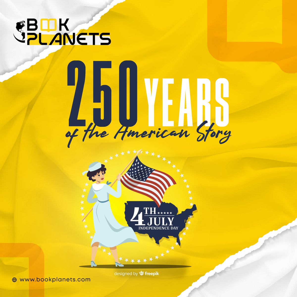 bookplanetsusa's tweet photo. Happy 4th of July! 250 years ago, a single document changed the world. At Book Planets, we believe in the power of the written word to build nations and legacies. Happy Independence Day!
Let’s write your legacy: https://t.co/U45jdHRYeD

#July4th #IndependenceDay #WriteYourStory https://t.co/fhkLJguytB