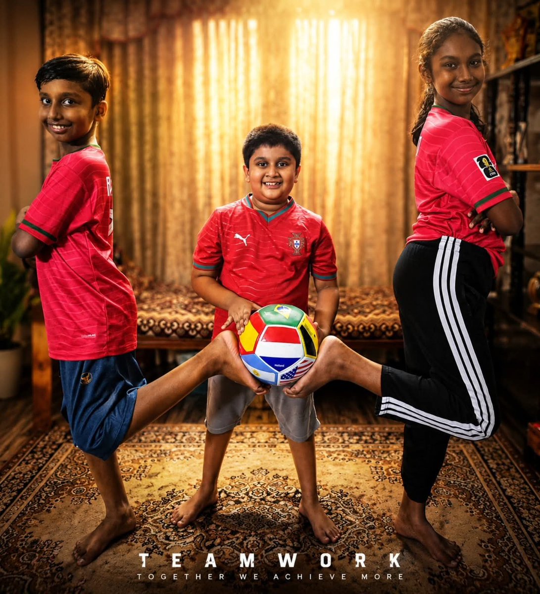 shinenas's tweet photo. When the Ronaldo fans officially outgrew the Messi fans in our house. ❤️🇵🇹⚽😂 https://t.co/h5nqmNzqgp
