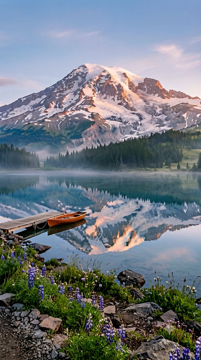 SilentNatureArt's tweet photo. "Serene mountain morning reflection."
#NatureEssence #MountainViews #Serenity https://t.co/DcLL6ztHUf
