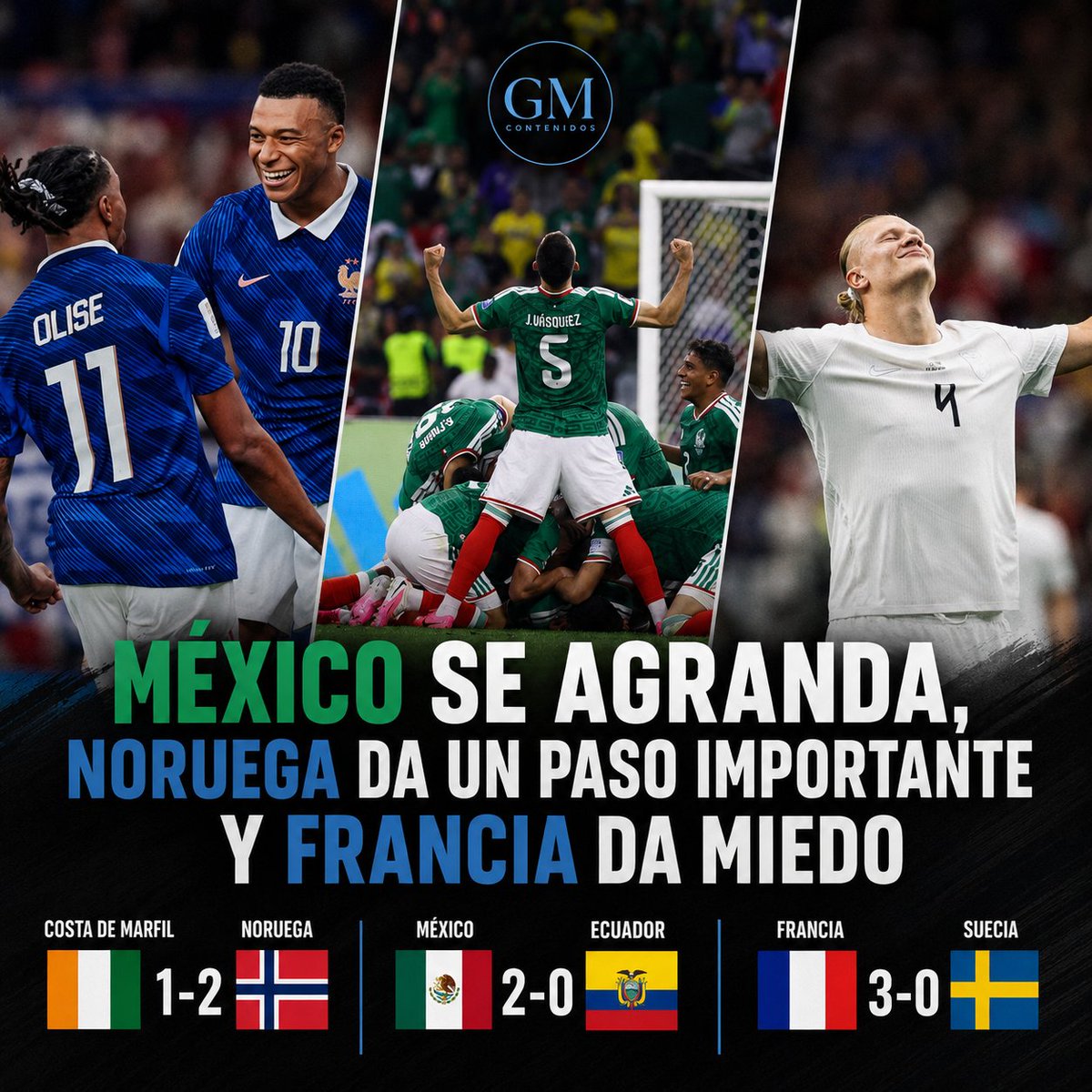 gmcontenidos's tweet photo. 🇲🇽🇪🇨

Es la segunda eliminación de una selección sudamericana. Ecuador fue muy pobre en este encuentro.

México fue más de principio a fin, sobre todo en la primera media hora donde hizo los dos golazos. https://t.co/xi0sGasXAk