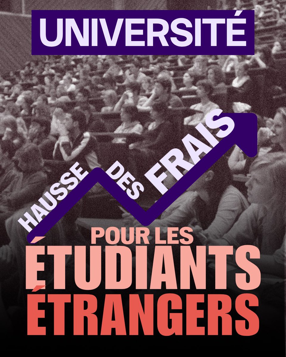 Portes_Thomas's tweet photo. Le gouvernement force les universités à appliquer des tarifs différenciés pour les étudiants étrangers, fermant une nouvelle fois les portes de l'enseignement supérieur aux plus précaires.

Macron cède de nouveau aux sirènes de l'extrême droite et continue de mener des politiques de préférence nationale ! Avec la France Insoumise au pouvoir, l'éducation sera véritablement gratuite et accessible à tous !