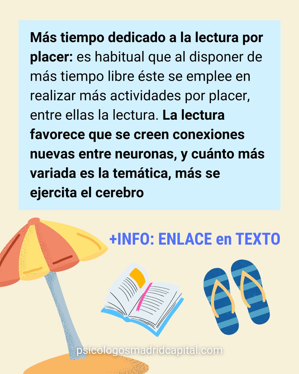 AesthesisPsico's tweet photo. 2 de 2
#BeneficiosVerano #verano
 #bienestar #saludmental
 #psicología #PsicólogosMadrid https://t.co/VuRDbjRo2B