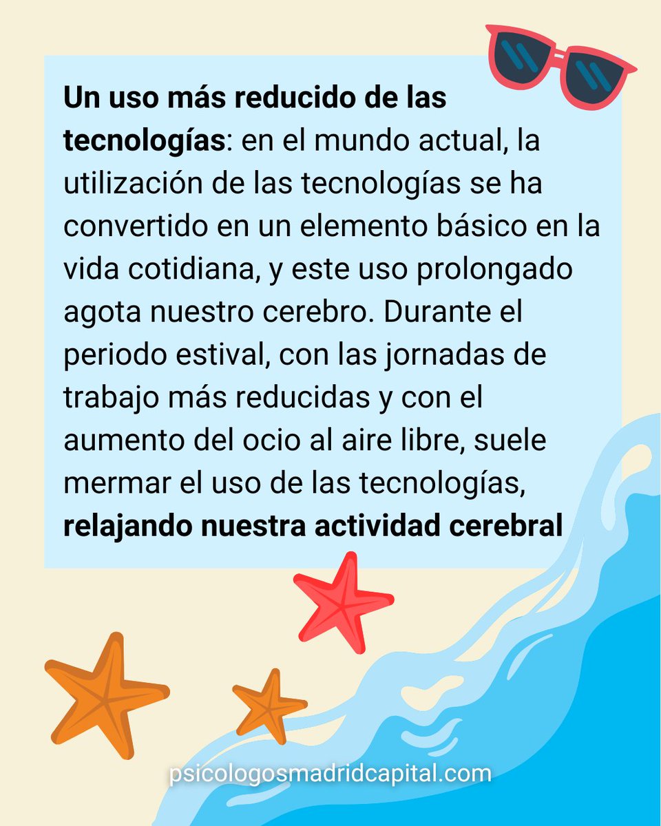 AesthesisPsico's tweet photo. 2 de 2
#BeneficiosVerano #verano
 #bienestar #saludmental
 #psicología #PsicólogosMadrid https://t.co/VuRDbjRo2B