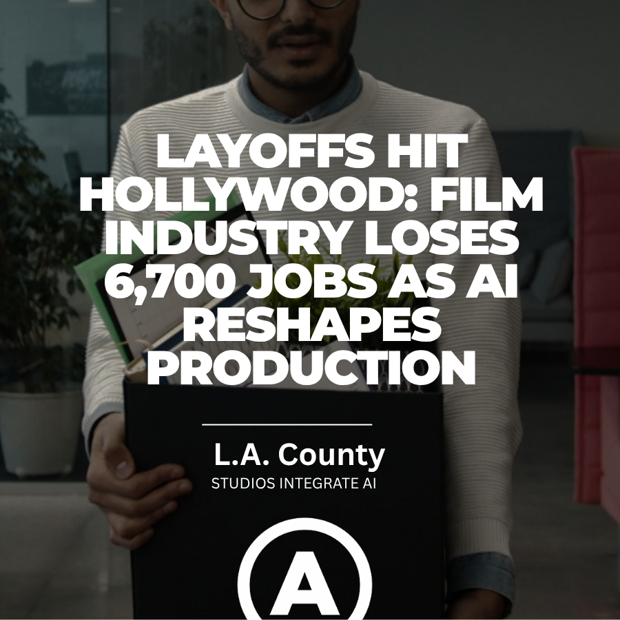 indie_activity's tweet photo. .@LACounty Ai is no longer a future concern for Hollywood's workforce. It is reshaping how films are made and how many people are needed to make them -https://t.co/5c8Y8qSseN #indie #film #indieactivity https://t.co/au91vOEdhs