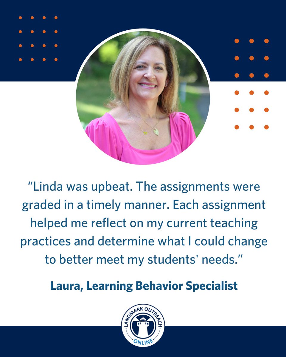 LMKOutreach's tweet photo. Designed & delivered by Landmark faculty, our online courses give you practical strategies to support students w/learning differences. Explore our summer lineup & find out why other educators love our online PD!
https://t.co/1ND83bgtFf
#TeacherPD #LearningDifferences #EdChat https://t.co/op9wSYANbI
