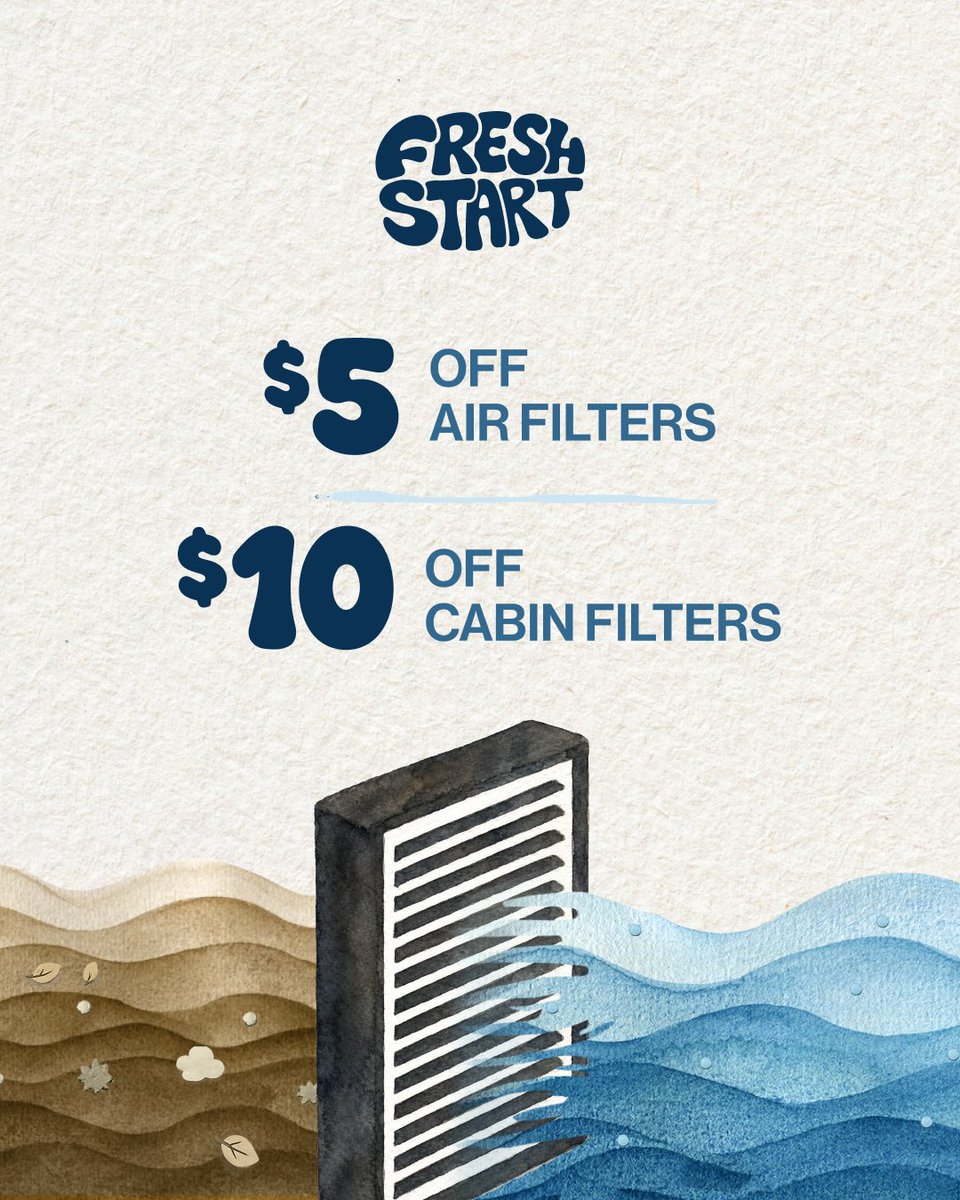 KGVWOrem's tweet photo. Summer is a great time to get a fresh start! ☀️ New cabin filters keep the air inside your car clean and help your AC more efficient, and new air filters will make sure your engine is running smoothly. 💨

Schedule service: https://t.co/3VYJjPYDeO

*Offer expires 7/31/2026. https://t.co/PDBvT5Erhw