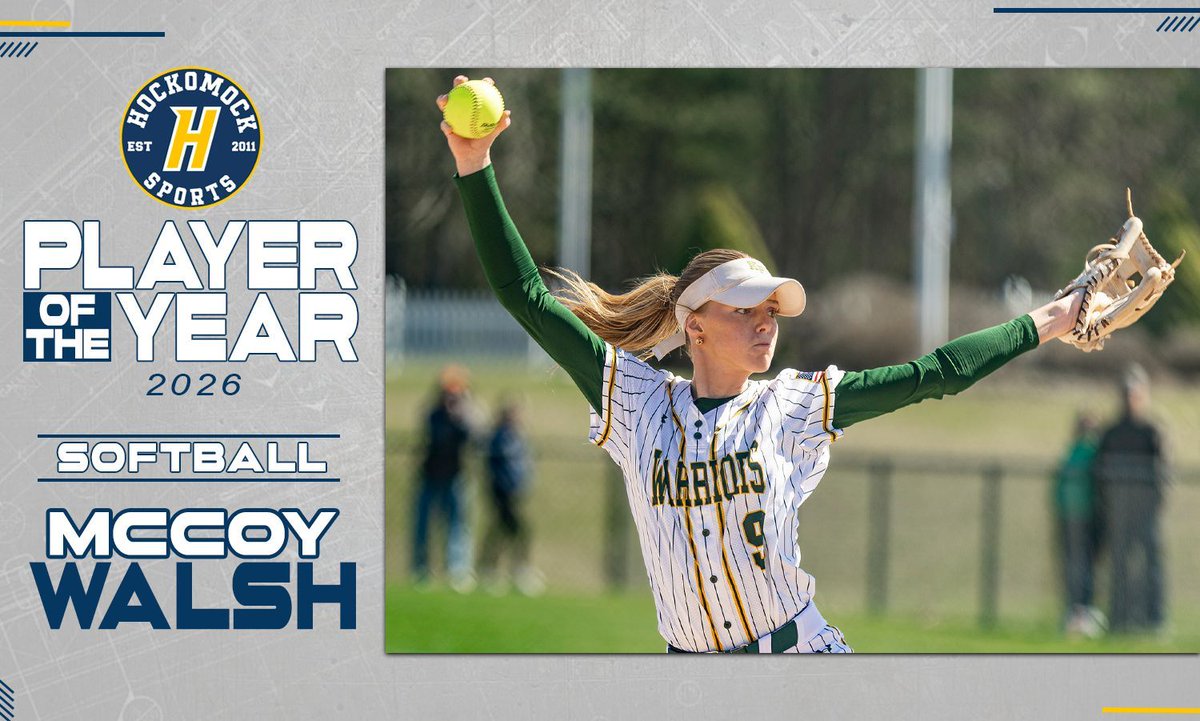 HockomockSports's tweet photo. 𝑷𝑳𝑨𝒀𝑬𝑹 𝑶𝑭 𝑻𝑯𝑬 𝒀𝑬𝑨𝑹

King Philip’s McCoy Walsh is the 2026 @HockomockSports Softball Player of the Year

🔗 Full awards - https://t.co/xQGXgCXG9s

#hockomock https://t.co/ScOeJRmrfD