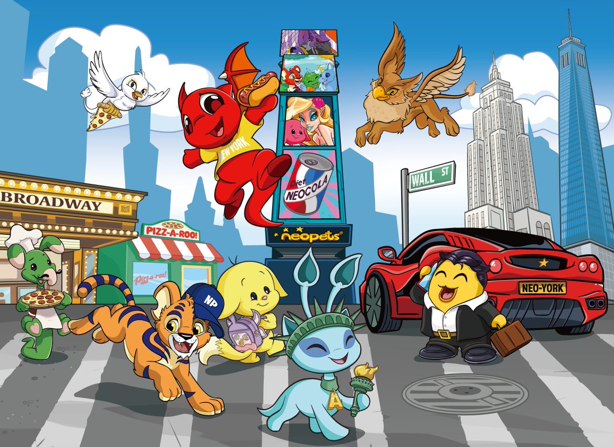 Neopets's tweet photo. Neopets will be in New York City for the grand opening of our first-ever pop-up store running only from August 21st-23rd 👀

Visit the NeoYork building in Neopia Central (or the link in our bio) for ongoing updates on exclusive merch, in-game item items, fun activities, and more that will be available!

#Neopets #NewYorkPopup #SoHo