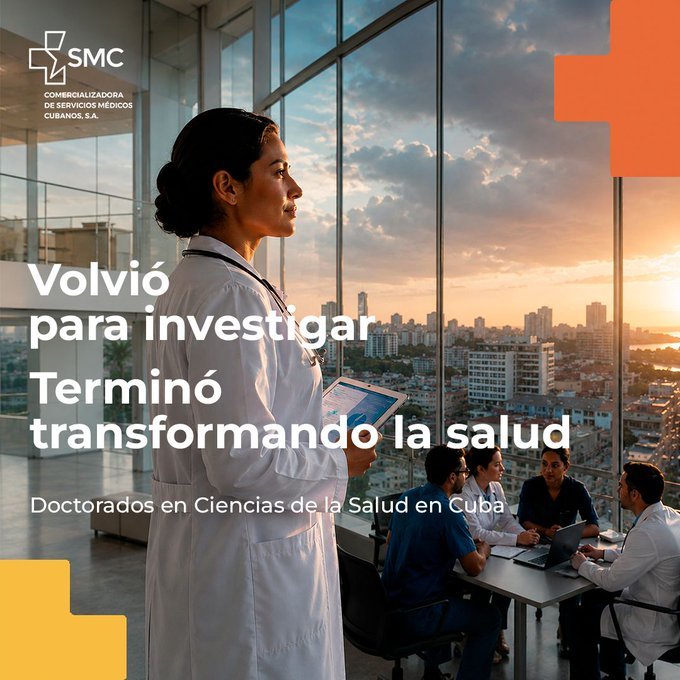 dgsciego's tweet photo. Quieres impulsar tu carrera en las ciencias de la salud? 
Cuba ofrece programas de doctorado reconocidos internacionalmente, con excelencia académica y un enfoque humanista.
#DGPSLatiendoPorCuba #CubaEsSalud https://t.co/Dd6qhcn8Mf