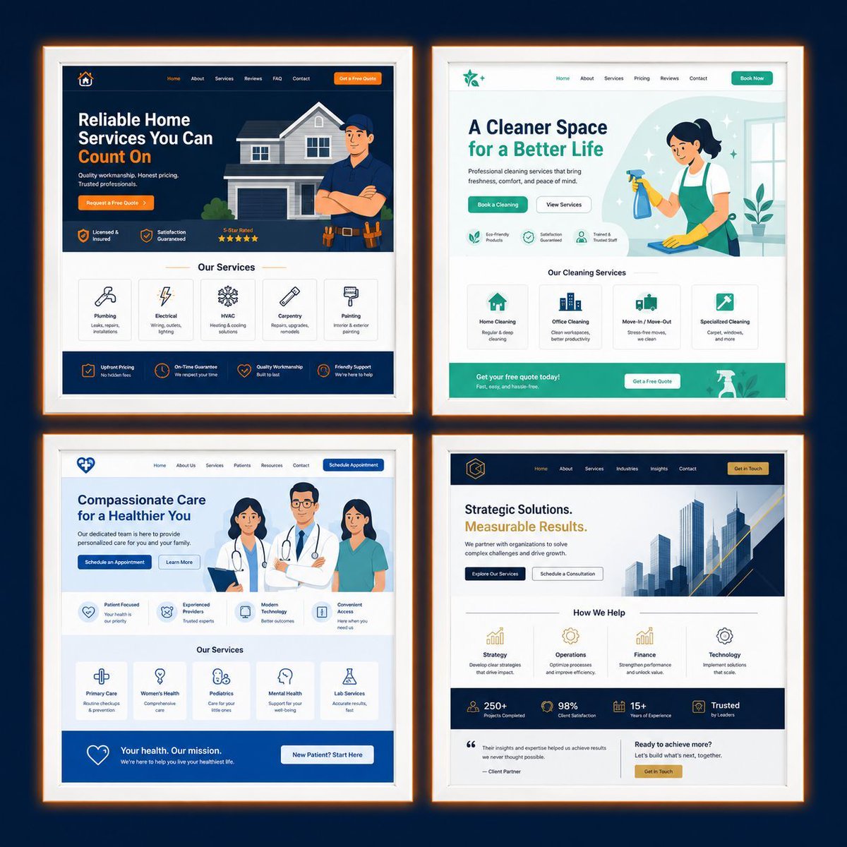 tweakedDesign's tweet photo. Home services. Healthcare. HR. Cleaning. Custom websites built for local businesses and national brands across Ontario.

See the work → https://t.co/GNLeobcVnM

#WebDesign #Portfolio #KitchenerWaterloo https://t.co/YfMMzdktQX