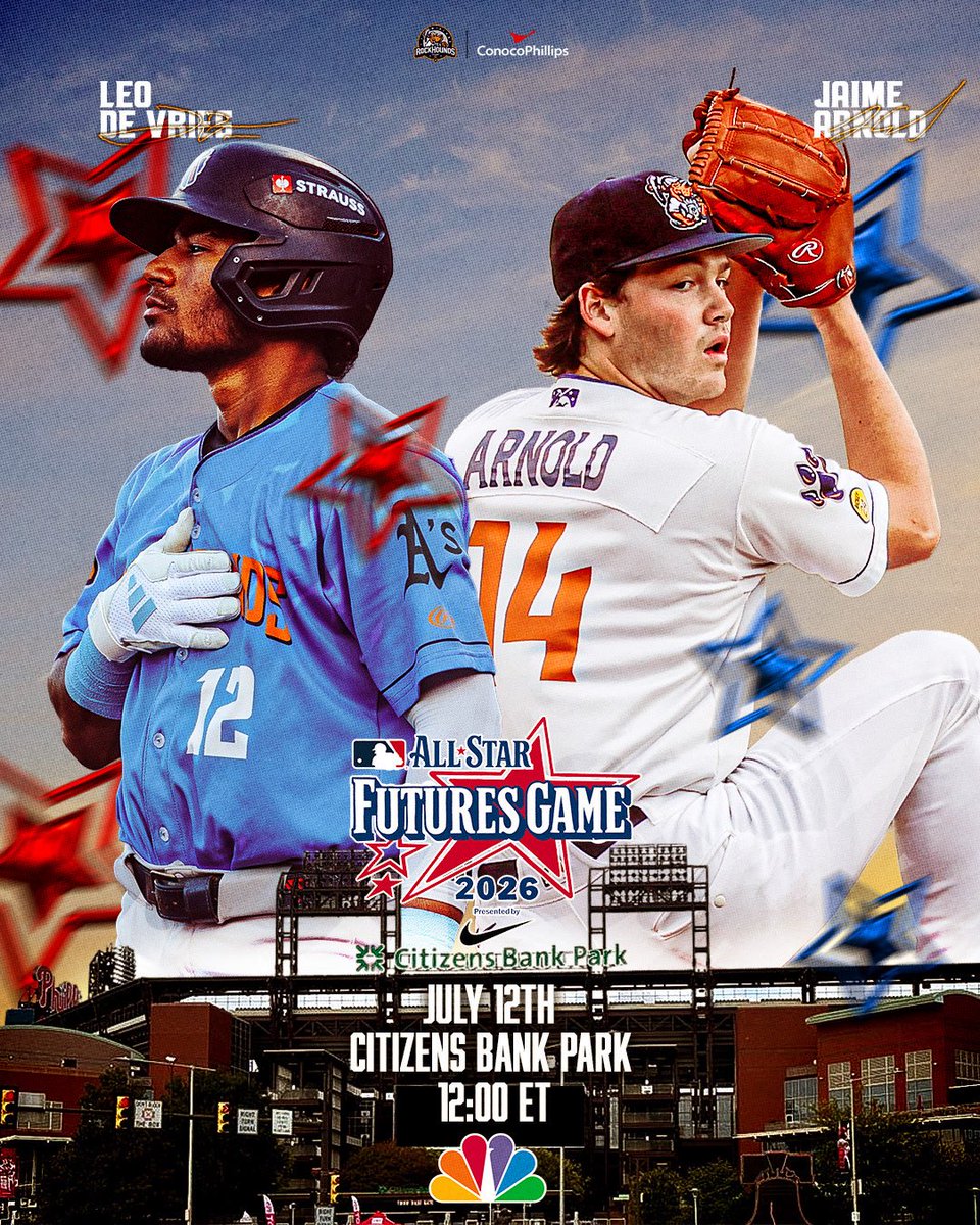 RockHounds's tweet photo. Certified material ⭐️

Congratulations to Jamie Arnold and Leo De Vries as they earn their spots in the All-Star Futures Game! 

#HoundsRunDeep 👏 https://t.co/9lanOLUWVY
