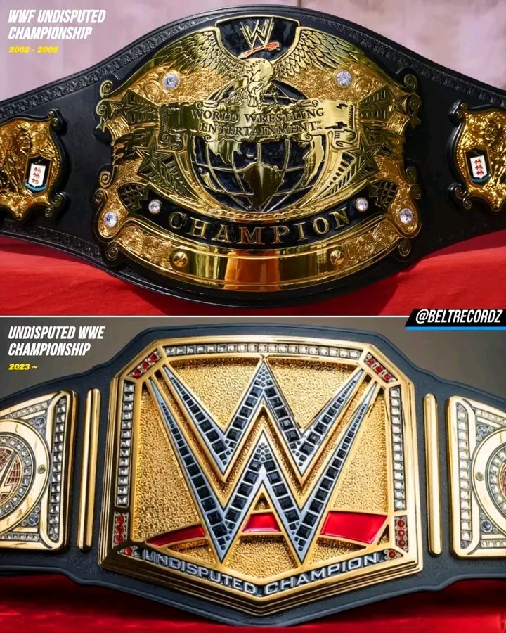 Eromina_Mutairu's tweet photo. WWE Undisputed Championship. Classic vs. Modern. Which design is superior? https://t.co/QHfaxphu7W