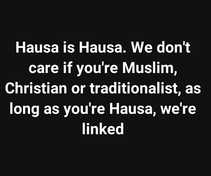 HabibaIdri40129's tweet photo. One People, One Heritage: A Call for Hausa Unity

A Hausa Muslim, a Hausa Christian, and a Hausa follower of traditional religion are all children of the same heritage. Before religious differences, they share a common language, history, culture, ancestry, and identity. They are bound together by the legacy of their forefathers and by a future they must build together.

Religion is a matter of personal faith, deserving of respect and freedom. Ethnicity, however, reflects a people's shared history and cultural roots. Modern genetic science, including techniques such as the Polymerase Chain Reaction (PCR), can study biological ancestry and genetic relationships, but it cannot determine a person's religion. Faith lives in the heart and mind, not in DNA.

For this reason, Hausa people should never allow religious differences or sectarian divisions to destroy the bonds of brotherhood that have existed for centuries. Whether Muslim, Christian, or a follower of traditional beliefs, every Hausa person contributes to the strength, richness, and continuity of Hausa civilization.

History reminds us that great nations rise when their people are united by common purpose. The Hausa people have produced respected scholars, courageous leaders, successful traders, skilled farmers, gifted craftsmen, and renowned intellectuals whose influence has reached far beyond their homeland. This proud heritage belongs to every Hausa person, regardless of religious affiliation.

Our diversity of belief should not become a source of hatred but an opportunity to demonstrate mutual respect, tolerance, and cooperation. Communities flourish when people judge one another by their character, integrity, and service rather than by their religious identity.

The challenges facing Hausa society today—education, economic development, youth empowerment, security, innovation, and good leadership—cannot be solved by division. They require unity, wisdom, and collective effort. Every Hausa son and daughter has a role to play in building a future of peace, prosperity, and progress.

Let us reject hatred, suspicion, and violence. Let us strengthen the ties of family, community, language, and culture. Let us teach our children that they are first and foremost brothers and sisters in humanity and in their shared Hausa heritage, while respecting each person's freedom of religion.

The dignity, greatness, and leadership of the Hausa people will not be restored through conflict but through knowledge, hard work, justice, compassion, and unity. When we stand together with mutual respect, no challenge is too great and no dream is beyond our reach.

One people. One heritage. One future.

No matter our religion, we share one history. No matter our differences, we share one destiny. Let us unite, work together, and build a stronger, more prosperous Hausa nation for generations to come.