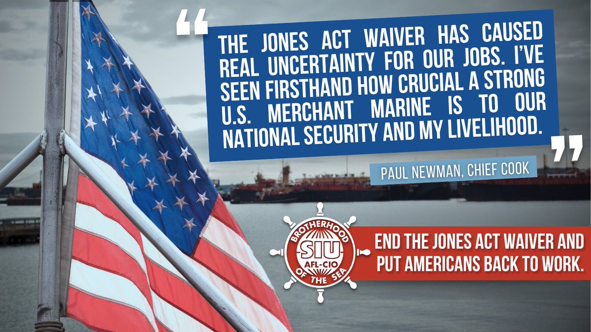 SeafarersUnion's tweet photo. #EndTheWaiver #1u #JonesAct https://t.co/CO6DeO1c5X