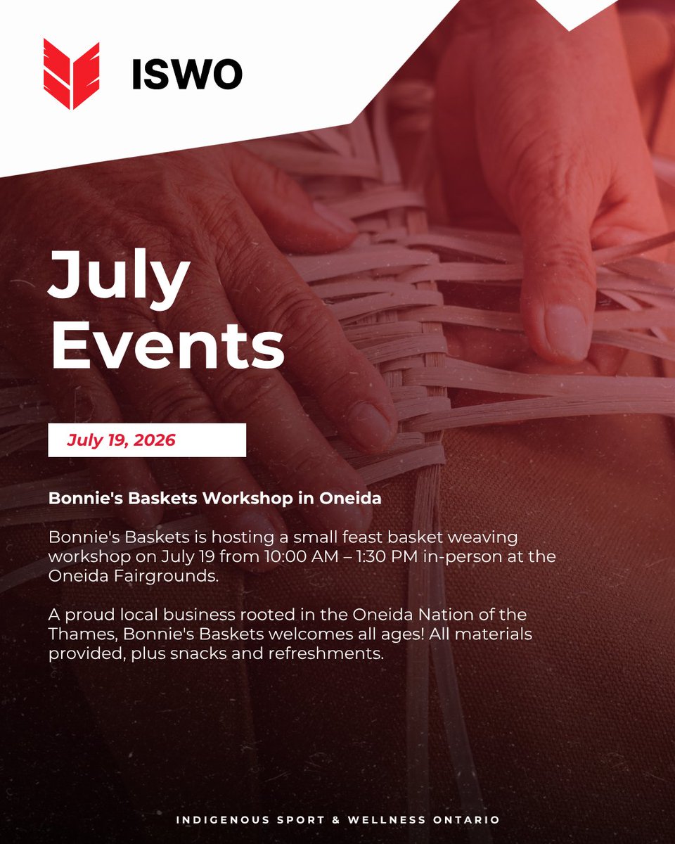 ISWO_ca's tweet photo. ๐ Exciting events this July with ISWO! Discover more about these and other upcoming events at https://t.co/n61W6WP8sl.
ย
#iswo #activatingwellness https://t.co/AAkGgEBwOA