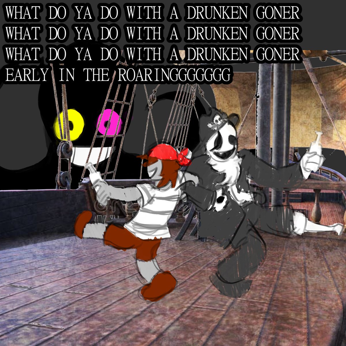 _WayroK_'s tweet photo. my contribution to pirate gaster theory https://t.co/pYLHIPTDl8