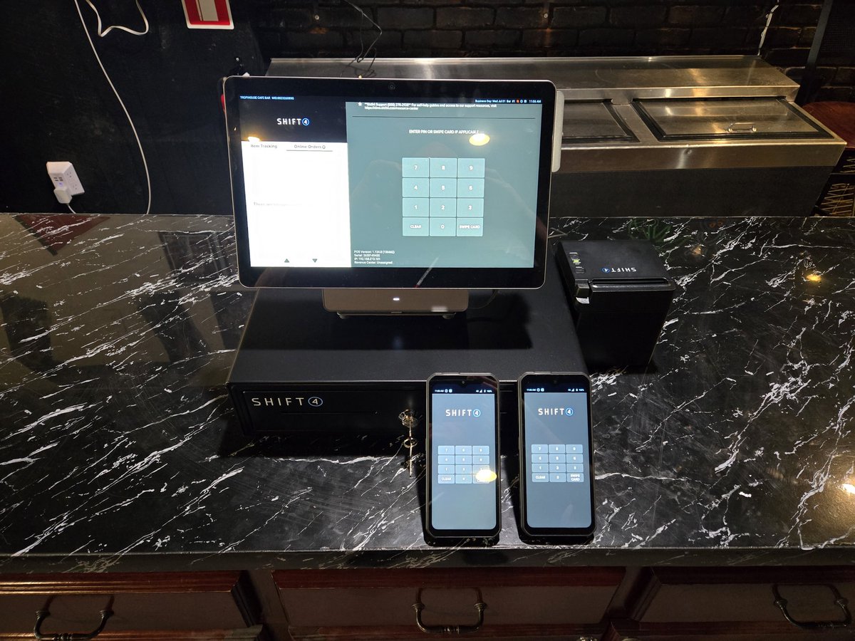 S4Tech123's tweet photo. Coming soon to Hartford, CT The Tropihouse Cafe &amp; Bar. The brand new Shift4 Dine is installed and the Tropihouse will be hopefully be opening in a week or two. Come in for some great food or a cold beverage! @Shift4 https://t.co/kN0HZ2Vnhs