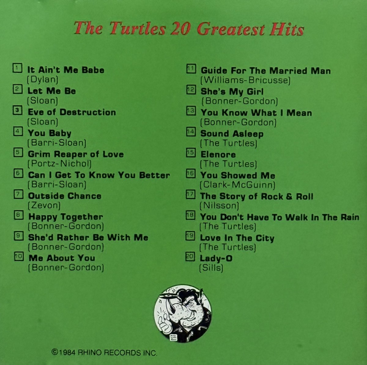 realSamGoodie's tweet photo. ⏳ #OnThisDay
🎧 The Turtles – 20 Greatest Hits 🐢🎶
📅 1984 (42 years)

Released by Rhino Records during the label’s early push to rescue classic ’60s music from going out of print.

#TheTurtles #20GreatestHits #Music #MusicCollection #CD #CDCollection 🎵 https://t.co/AwHpSMkTjQ