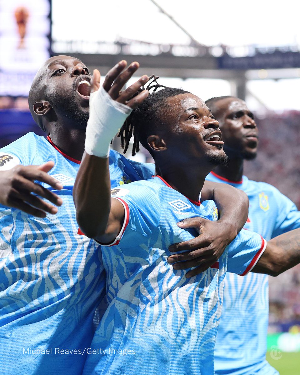 nytimes's tweet photo. From @TheAthleticFC: DR Congo are leading England 1-0 at the 2026 World Cup. Brian Cipenga gave the underdogs a shock lead within the first 10 minutes. https://t.co/fkAQng9q2o https://t.co/EqOVxWAh6t