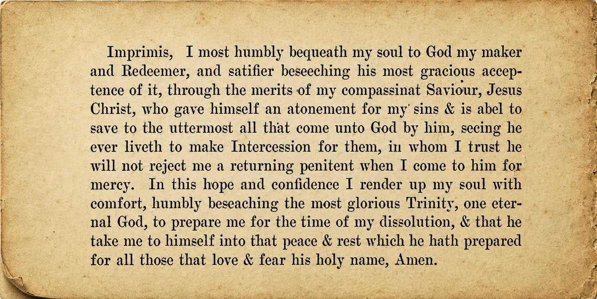 Phil_Johnson_'s tweet photo. This is a paragraph from the will of my 6th Great Grandmother, Jeanne Gracy Knox. She died in 1772 in North Carolina. She and her husband John were immigrants--he from Scotland; she from Ireland. He was from a family of Covenanters. https://t.co/QvySWhxL5i