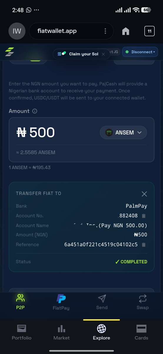 easytrend_'s tweet photo. No way! $ANSEM token bought with Naira directly from my Opay Bank account 

Only Possible On @solana https://t.co/FaDofZnLaU